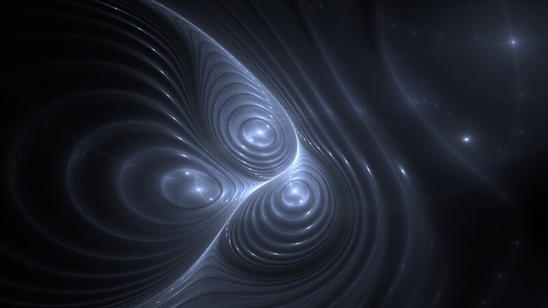 Abstract Light Waves — Black, Dramatic, Digital Art, Stars