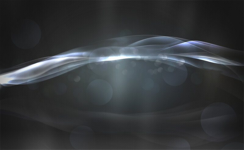 Abstract Light Waves — Black, Serene, Digital Art, Bokeh