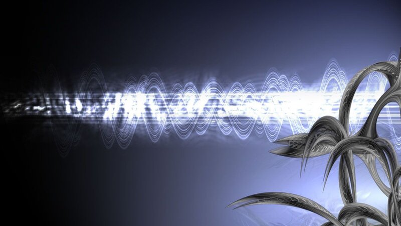 Abstract Light Waves — Blue, Dramatic, Digital Art, Light Waves