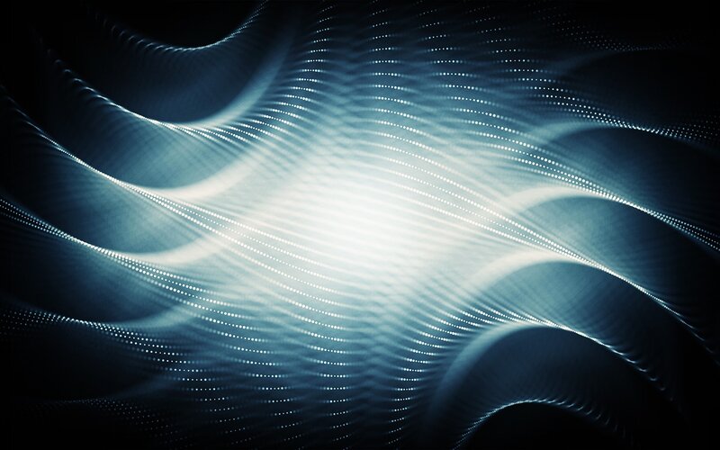 Abstract Light Waves — Blue, Dramatic