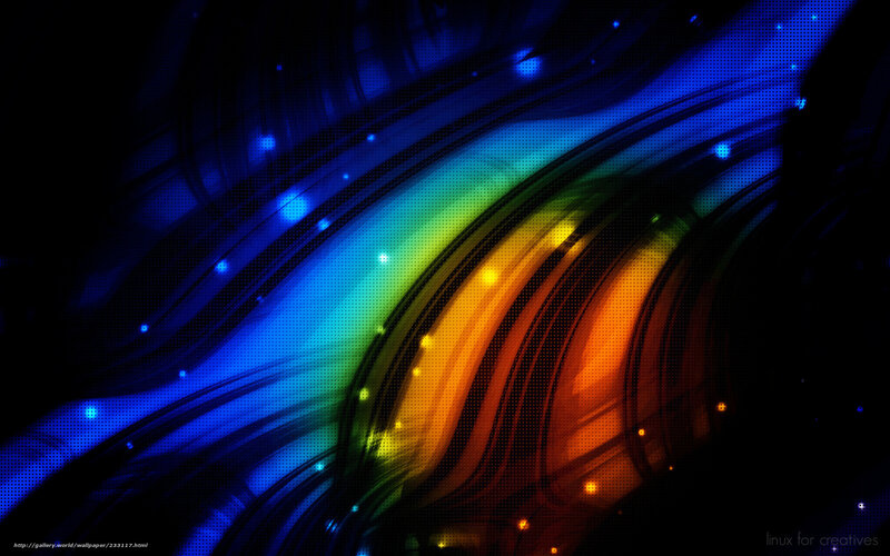 Abstract Light Waves — Blue, Dynamic, Digital Art, Color, Dots