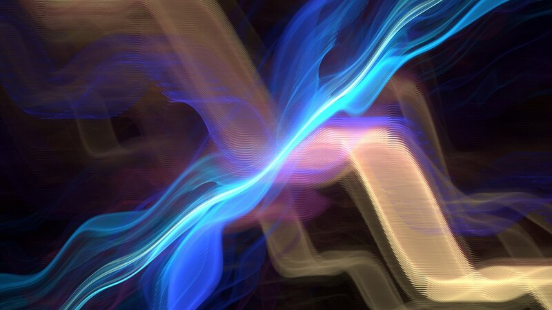 Abstract Light Waves — Blue, Dynamic, Digital Art, Color, Motion, Purple