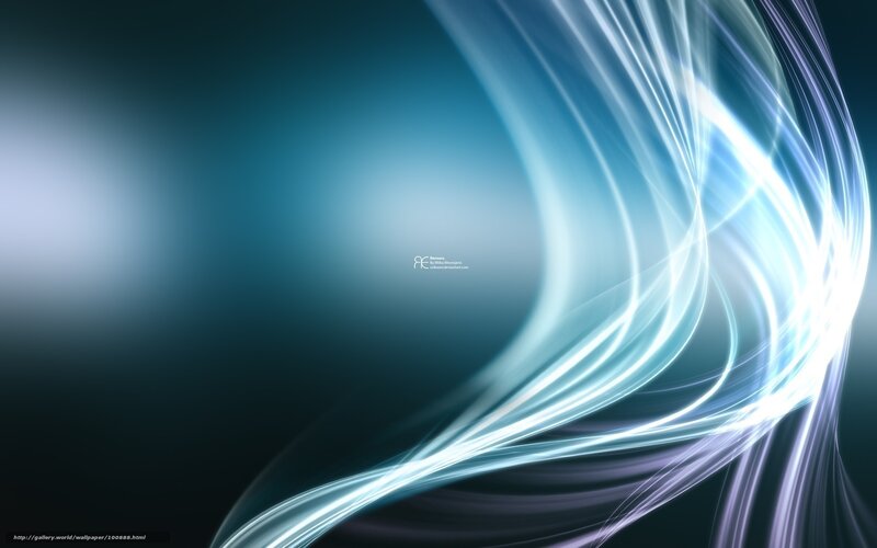 Abstract Light Waves — Blue, Dynamic, Digital Art, Light Streaks, Glow