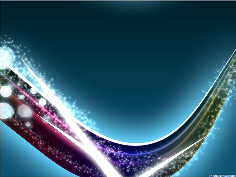 Abstract Light Waves — Blue, Dynamic, Digital Art, Light Streaks, Particles, Glow, White, Purple
