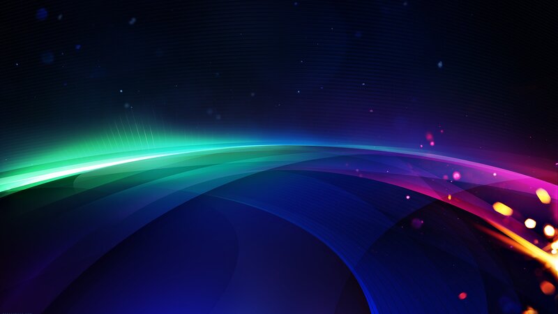Abstract Light Waves — Blue, Dynamic, Digital Art, Light Streaks, Particles