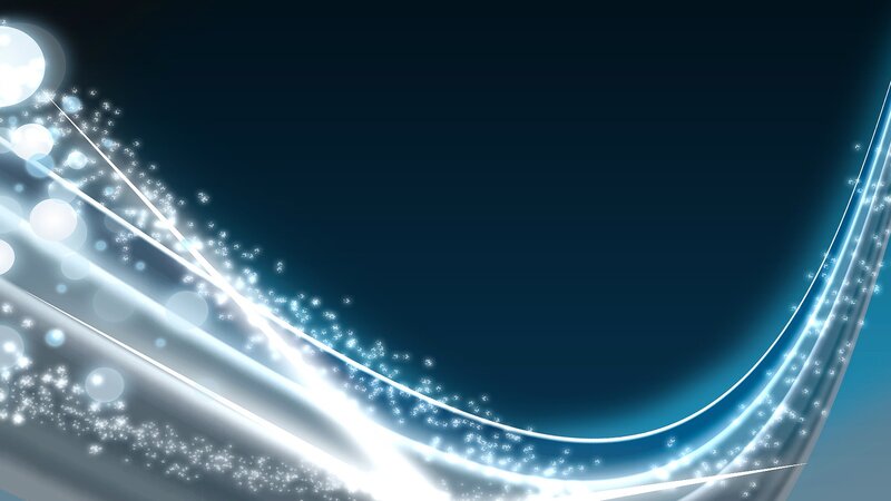 Abstract Light Waves — Blue, Dynamic, Digital Art, Light Streaks, Sparkles, Bokeh