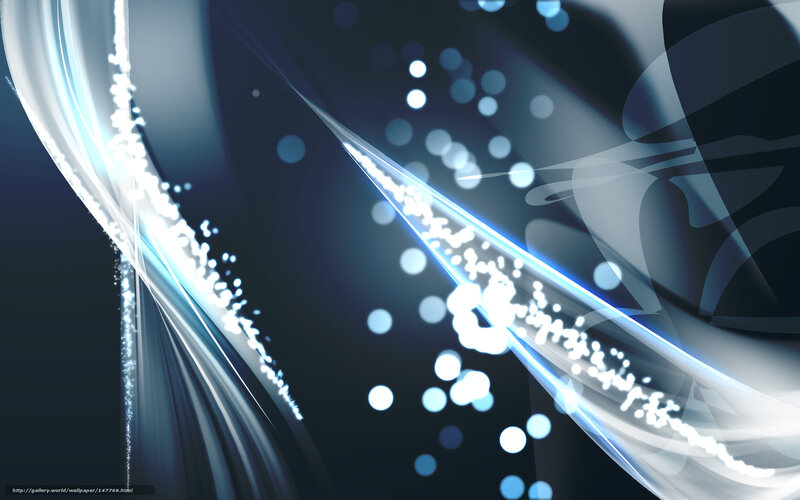 Abstract Light Waves — Blue, Dynamic, Digital Art, Light Streaks