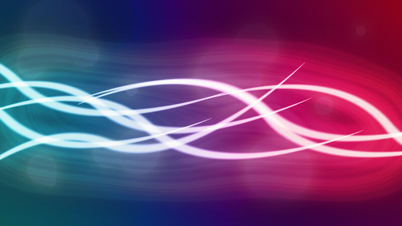 Abstract Light Waves — Blue, Dynamic, Digital Art, Light Trails