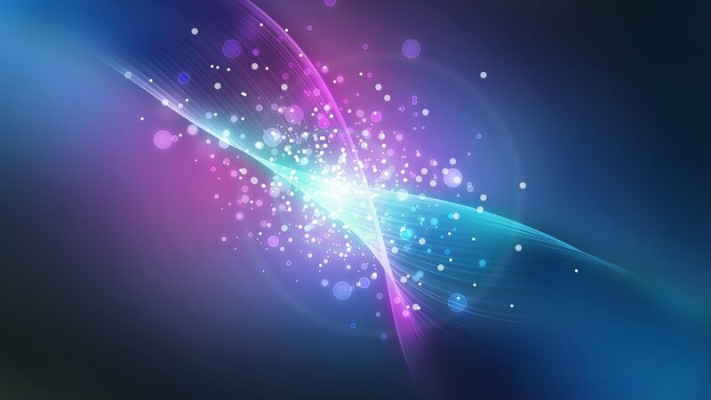 Abstract Light Waves — Blue, Dynamic, Digital Art, Particles, Glow