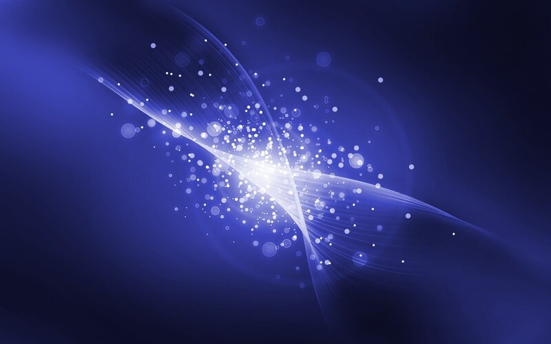 Abstract Light Waves — Blue, Dynamic, Digital Art, Particles