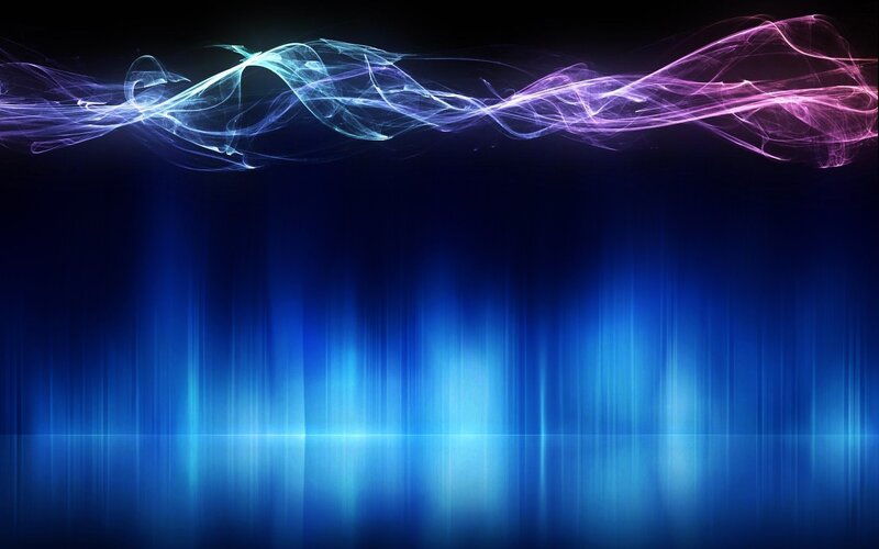 Abstract Light Waves — Blue, Dynamic, Digital Art, Smoke