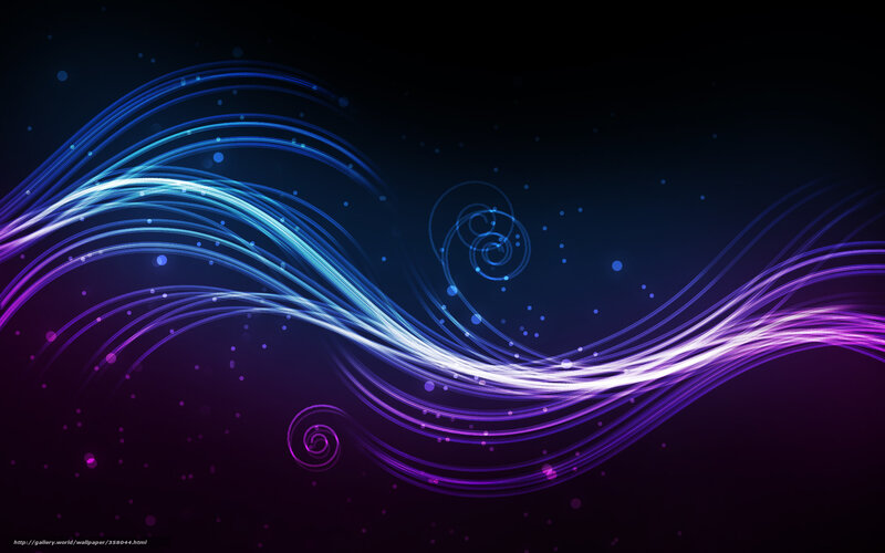 Abstract Light Waves — Blue, Dynamic, Digital Art, Swirls
