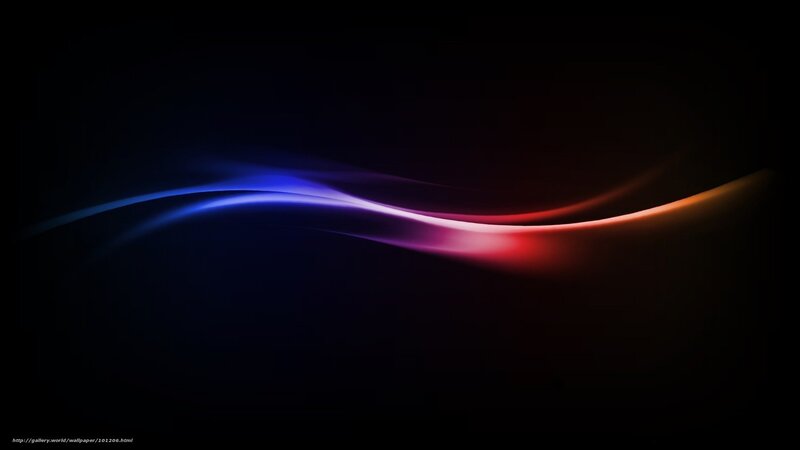 Abstract Light Waves — Blue, Dynamic, Digital Art, Wave