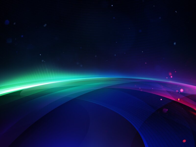 Abstract Light Waves — Blue, Dynamic, Night, Digital Art, Lines