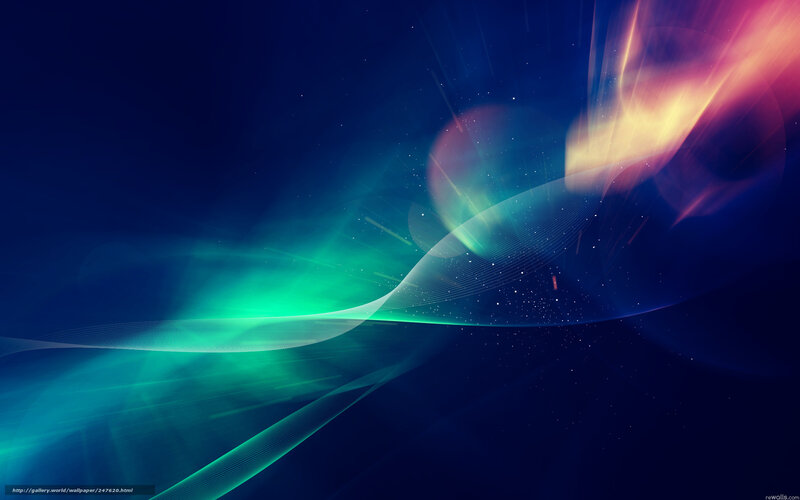 Abstract Light Waves — Blue, Ethereal, Night