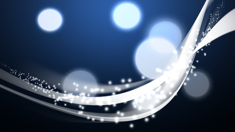 Abstract Light Waves — Blue, Serene, Digital Art, Bokeh, Particles