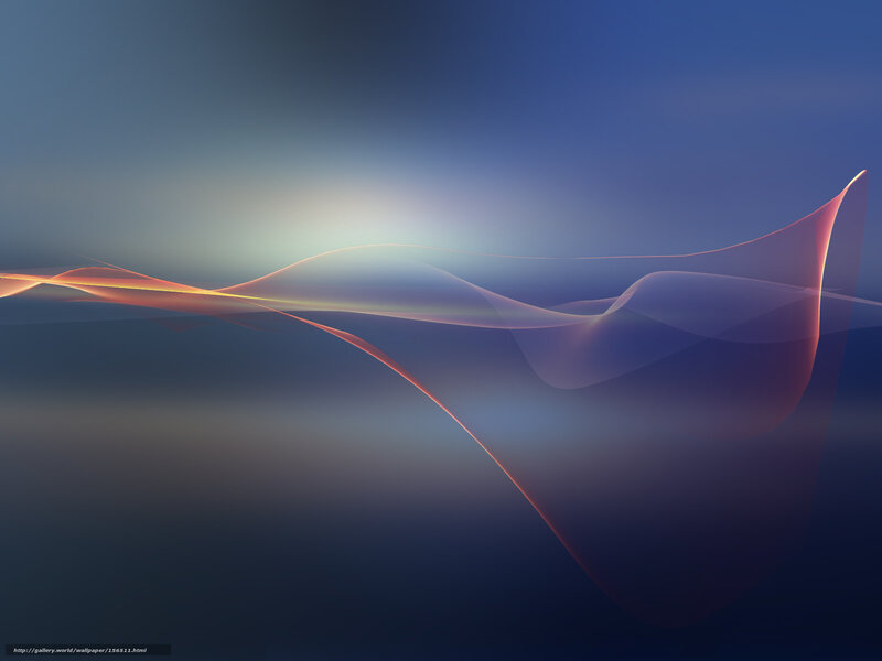 Abstract Light Waves — Blue, Serene, Digital Art, Color