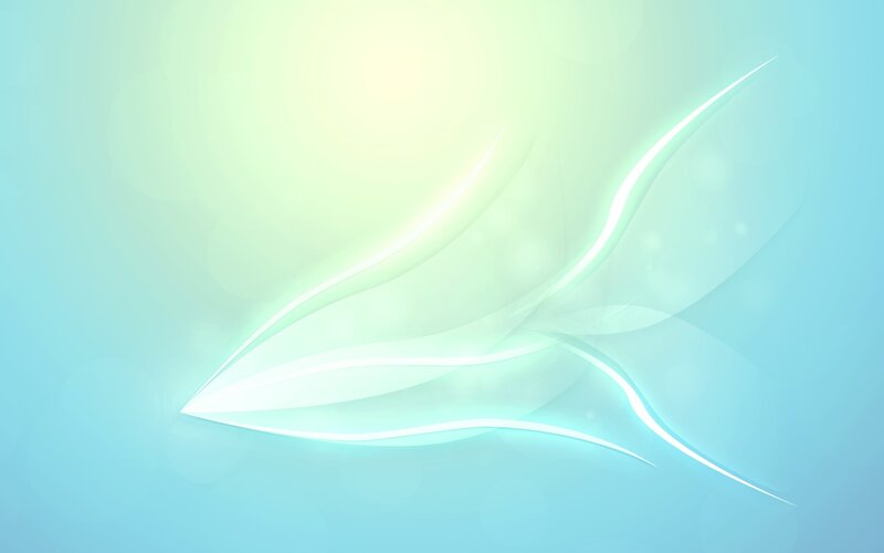 Abstract Light Waves — Blue, Serene, Digital Art, Glow, Curves