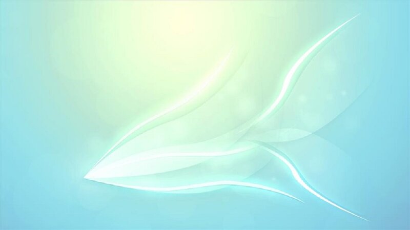 Abstract Light Waves — Blue, Serene, Digital Art, Glow