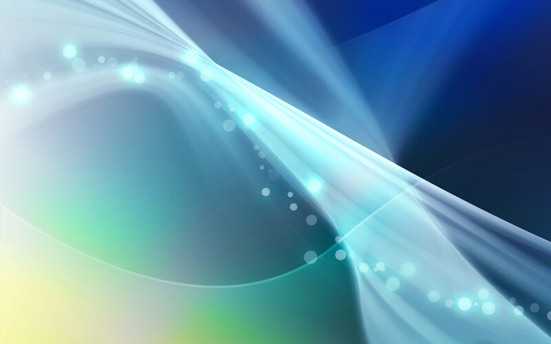 Abstract Light Waves — Blue, Serene, Digital Art, Light Beams, Glow
