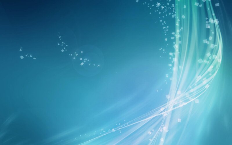 Abstract Light Waves — Blue, Serene, Digital Art, Light Beams, Particles