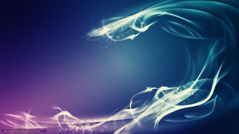 Abstract Light Waves — Blue, Serene, Digital Art, Smoke, Bokeh