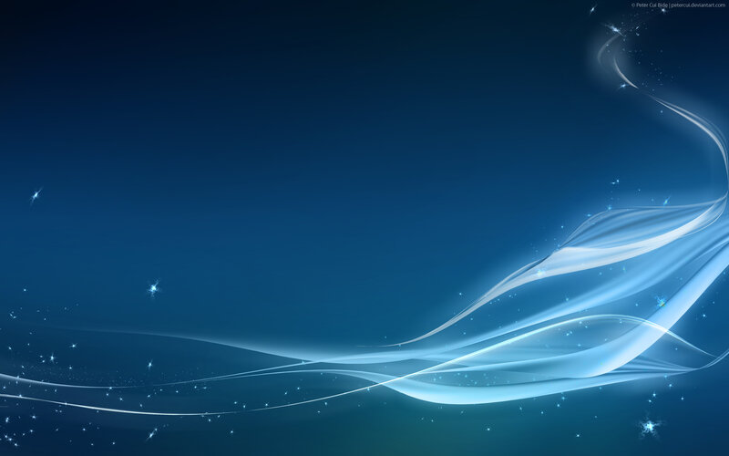 Abstract Light Waves — Blue, Serene, Night, Digital Art, Light Streaks