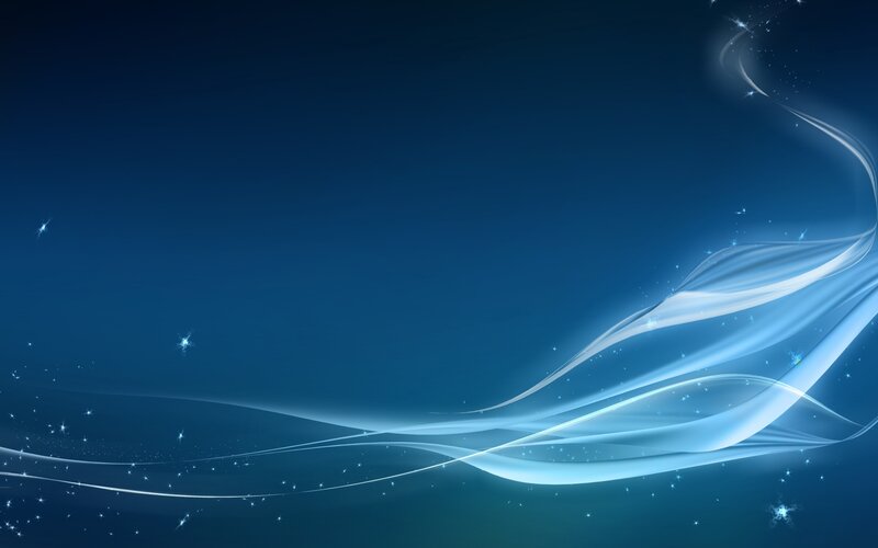 Abstract Light Waves — Blue, Serene, Night, Digital Art