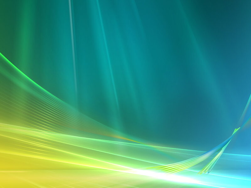 Abstract Light Waves — Green, Calm