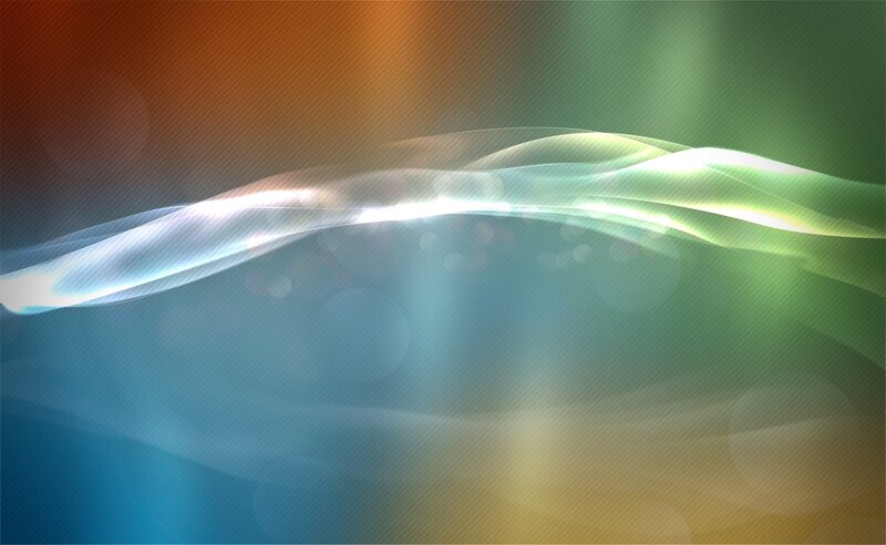 Abstract Light Waves — Green, Serene, Digital Art, Bokeh