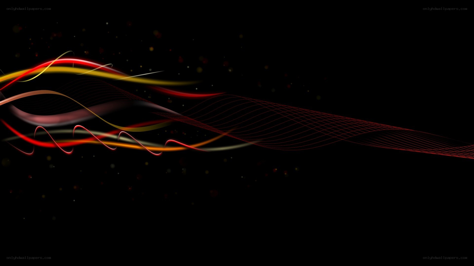Abstract light waves on black