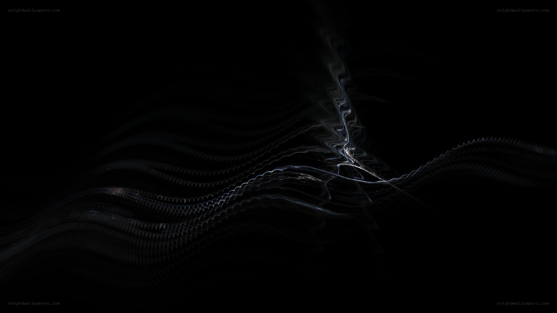 Abstract light waves on black