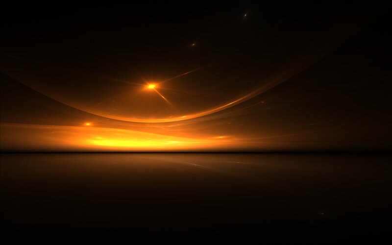 Abstract Light Waves — Orange, Dramatic