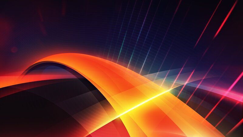 Abstract Light Waves — Orange, Dynamic