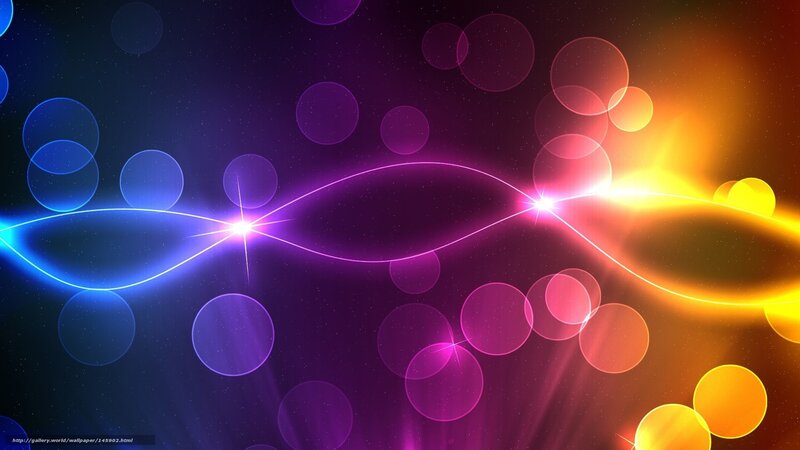 Abstract Light Waves — Purple, Dynamic, Digital Art, Circles, Light Beams