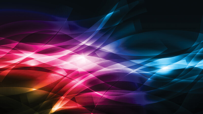 Abstract Light Waves — Purple, Dynamic, Digital Art, Color