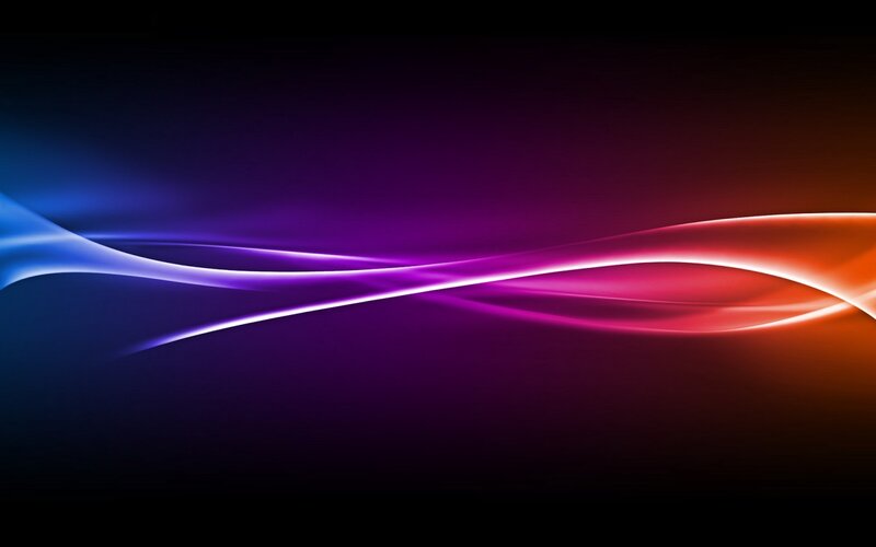 Abstract Light Waves — Purple, Dynamic, Digital Art, Color, Wave, Blue, Orange