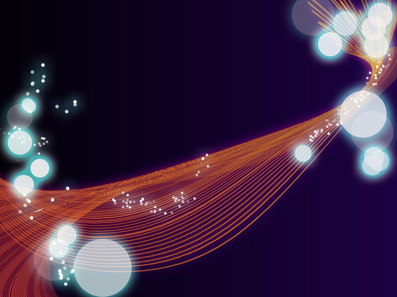 Abstract Light Waves — Purple, Dynamic, Digital Art, Light Circles