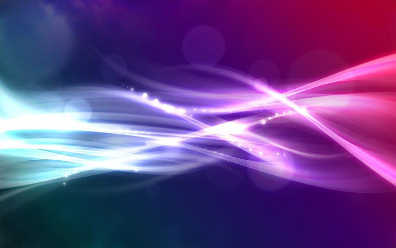 Abstract Light Waves — Purple, Dynamic, Digital Art, Light Streaks, Bokeh, Glow