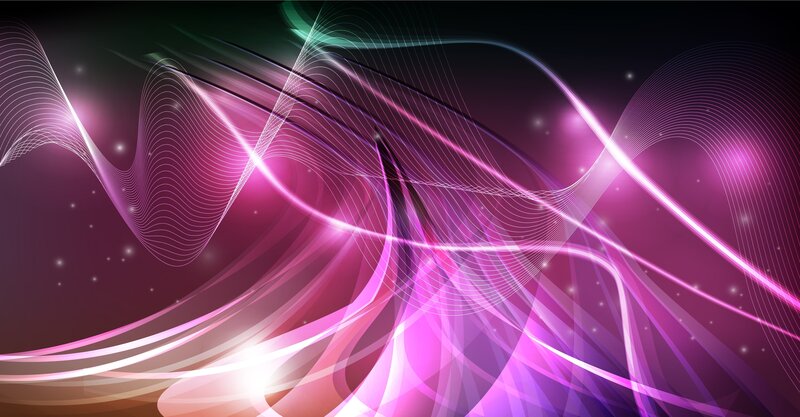 Abstract Light Waves — Purple, Dynamic, Digital Art, Lines