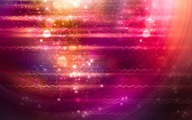 Abstract Light Waves — Purple, Energetic, Digital Art, Bokeh