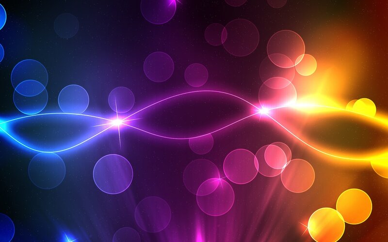 Abstract Light Waves — Purple, Energetic, Digital Art