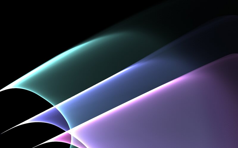 Abstract Light Waves — Purple, Serene, Digital Art