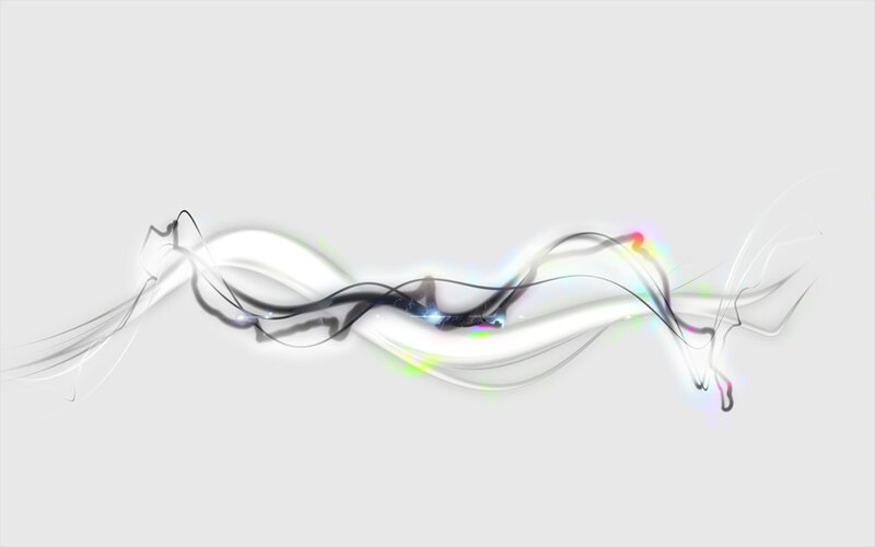 Abstract Light Waves — White, Calm, Digital Art