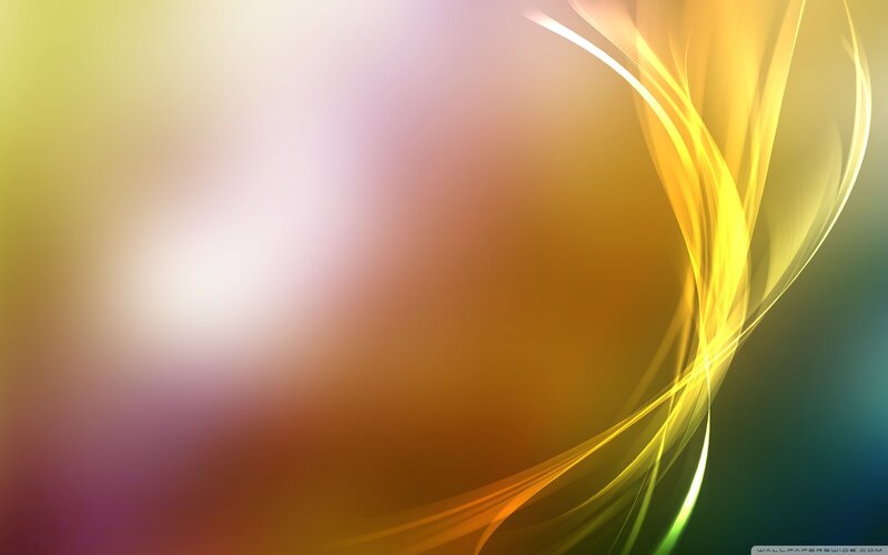 Abstract Light Waves — Yellow, Calm, Digital Art