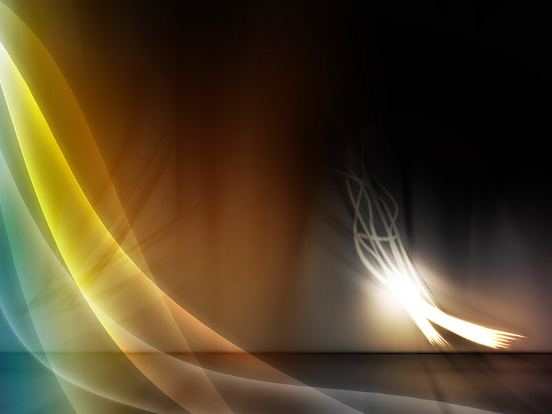 Abstract Light Waves — Yellow, Dramatic