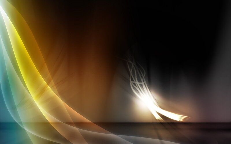 Abstract Light Waves — Yellow, Dynamic, Curves