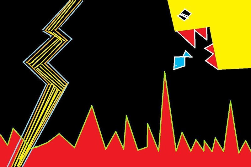 abstract lightning and shapes