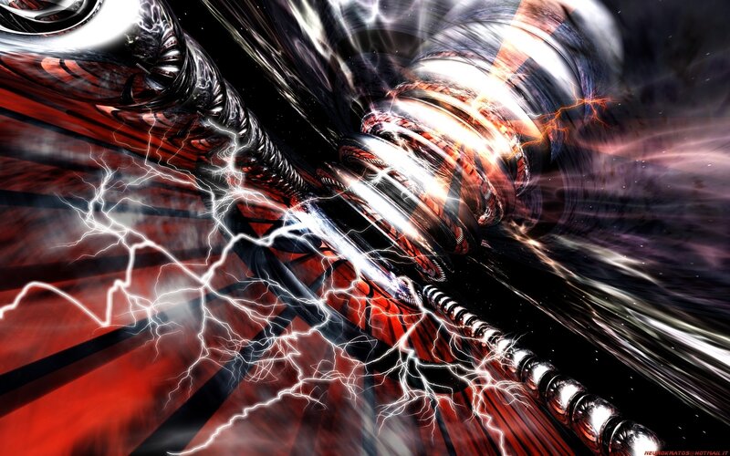abstract lightning energy tunnel