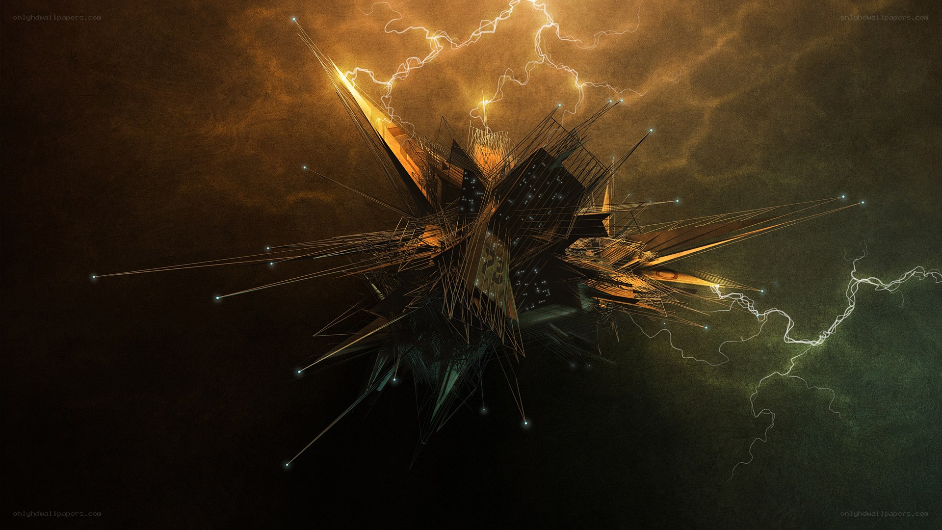 Abstract lightning sculpture